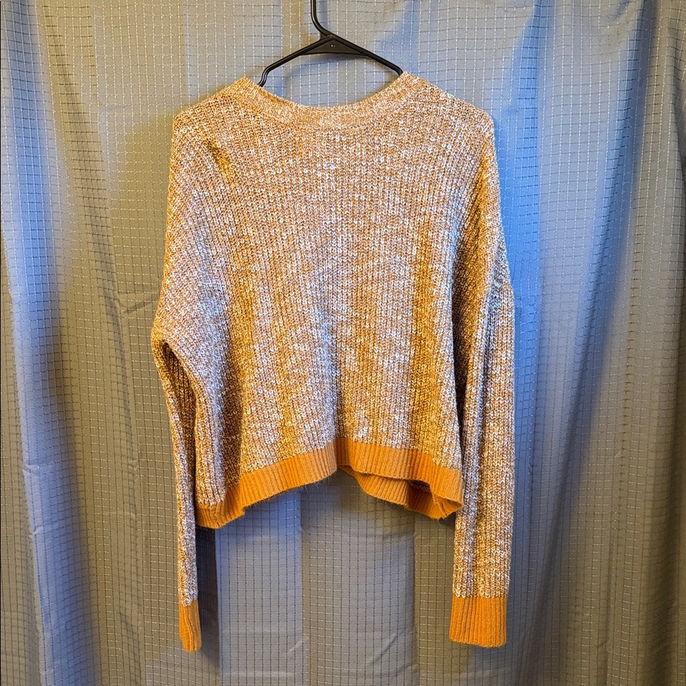 Daytrip Orange and Cream Knit Sweater